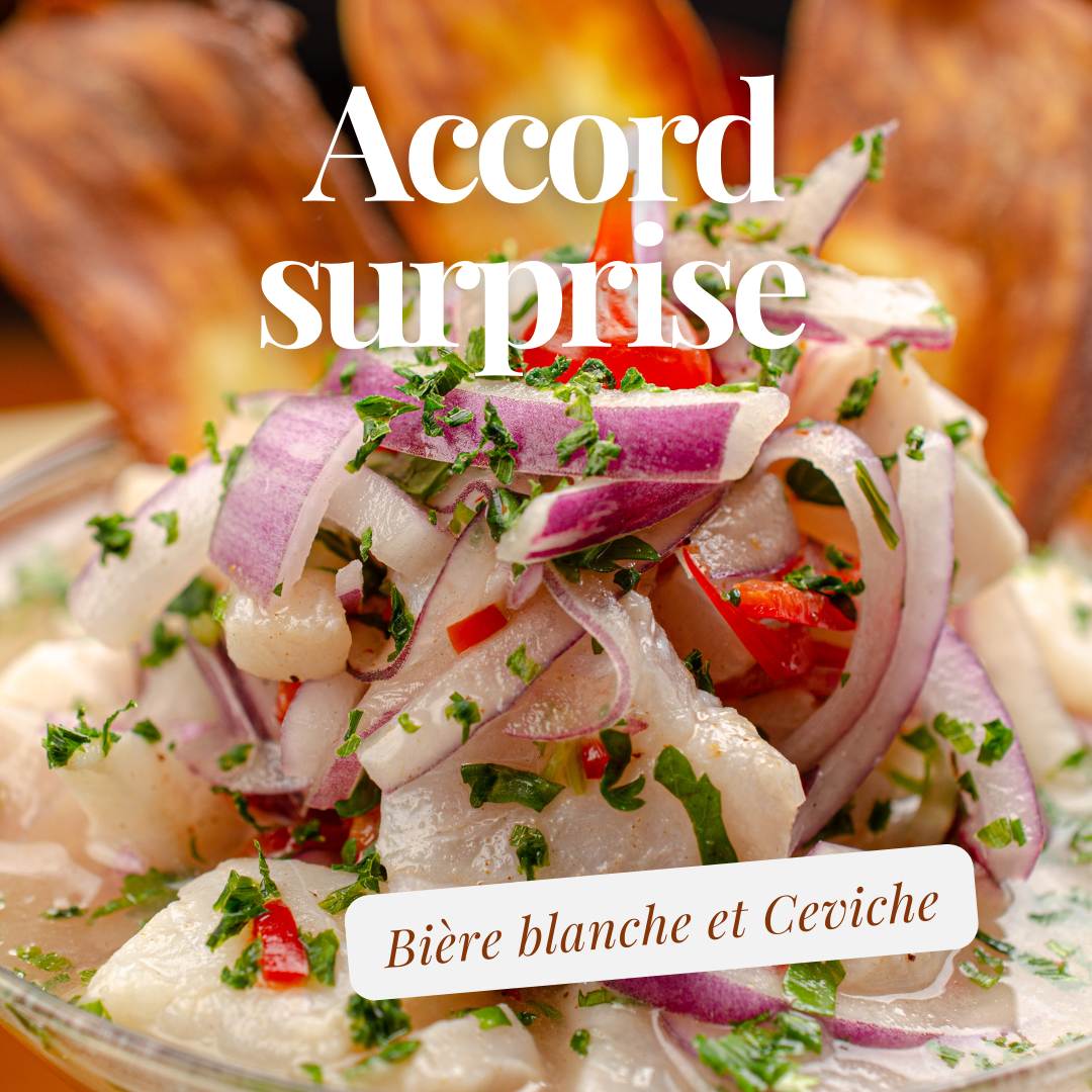 Accord surprise : bière blanche et ceviche