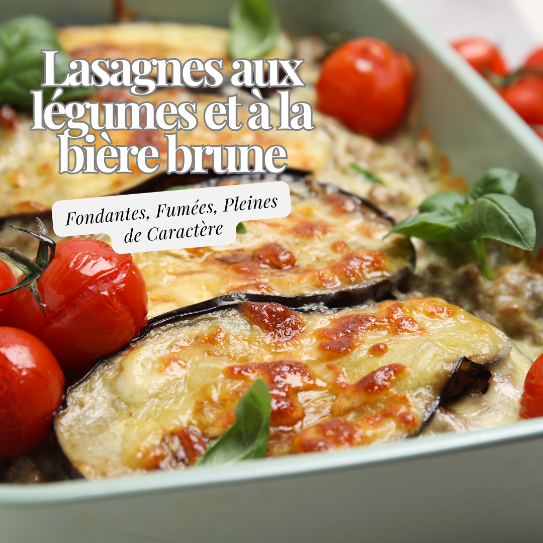 Lasagnes aux légumes et à la bière brune