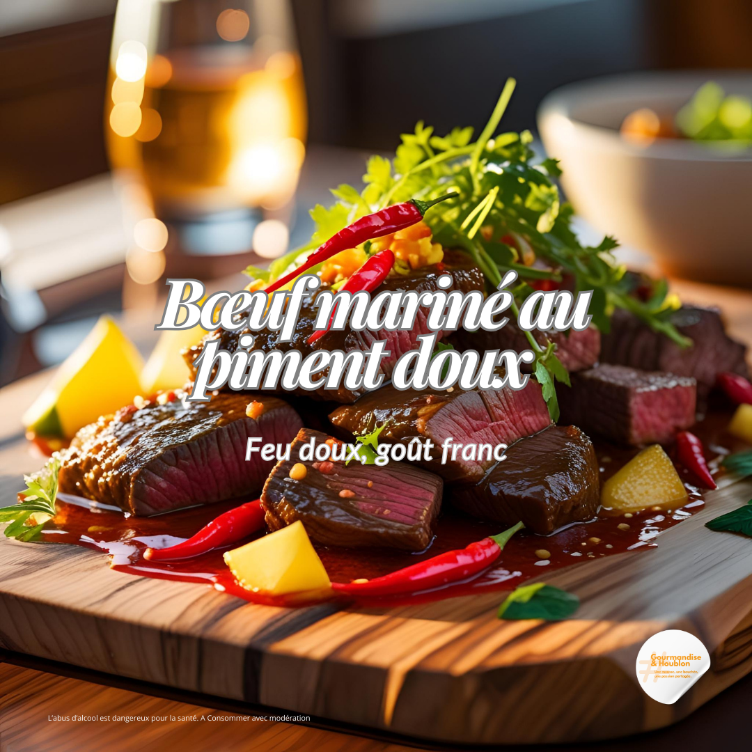 La recette du jour-Bœuf mariné au piment doux