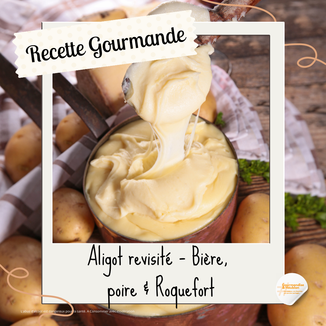 Aligot revisité – Bière, poire & Roquefort
