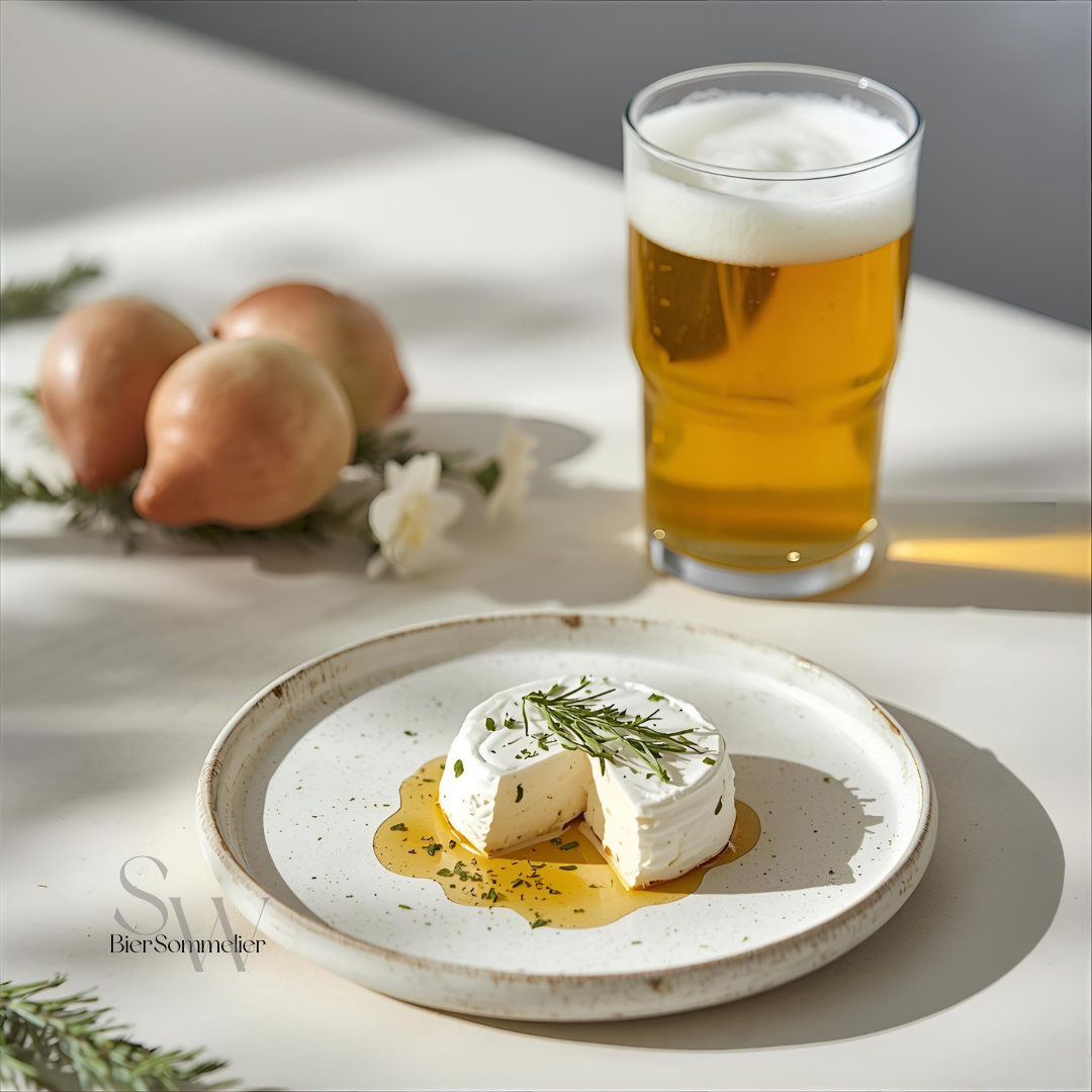 Chèvre frais & Bière Blanche : la douceur en clair-obscur