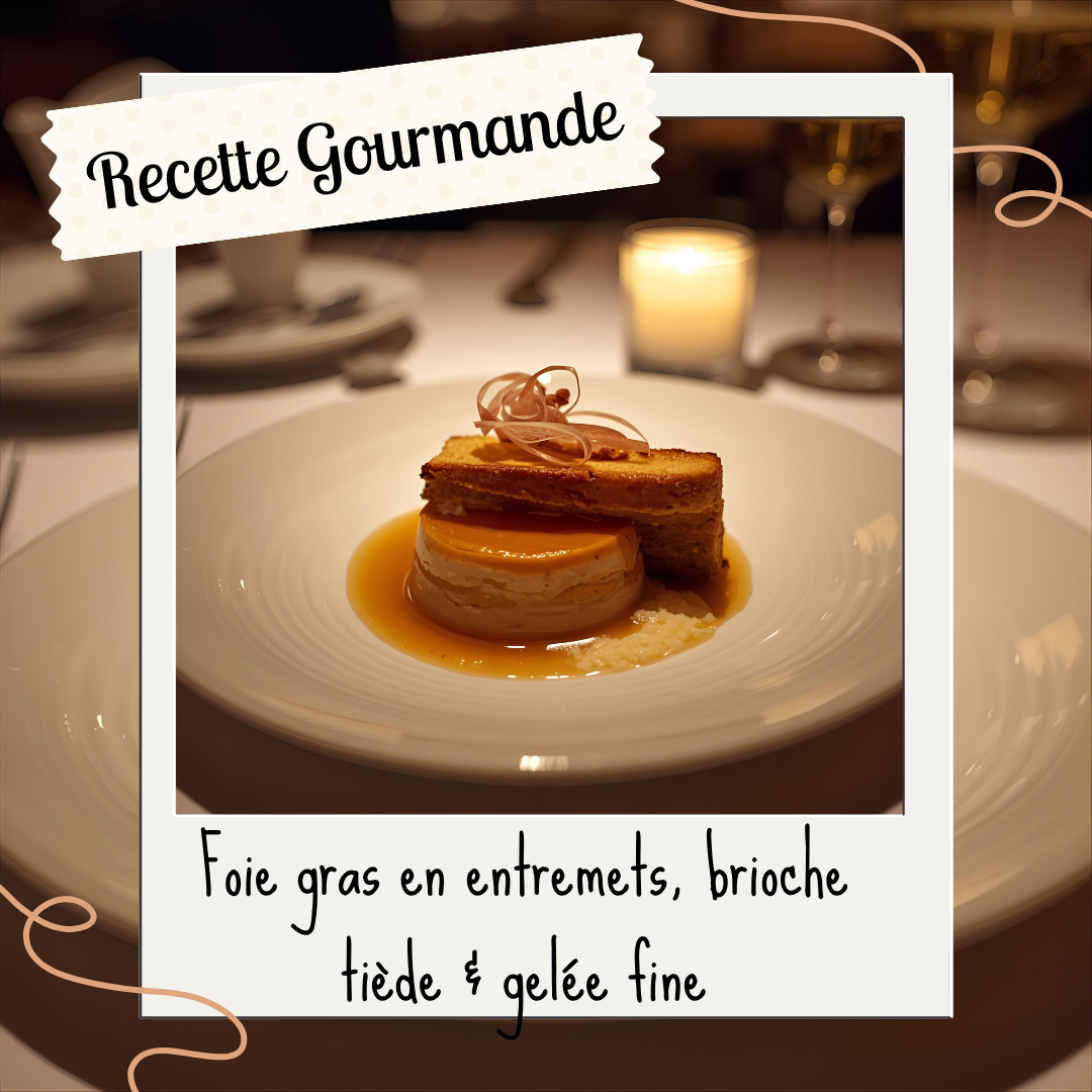 La recette du jour -⭐ Foie gras en entremets, brioche tiède & gelée fine