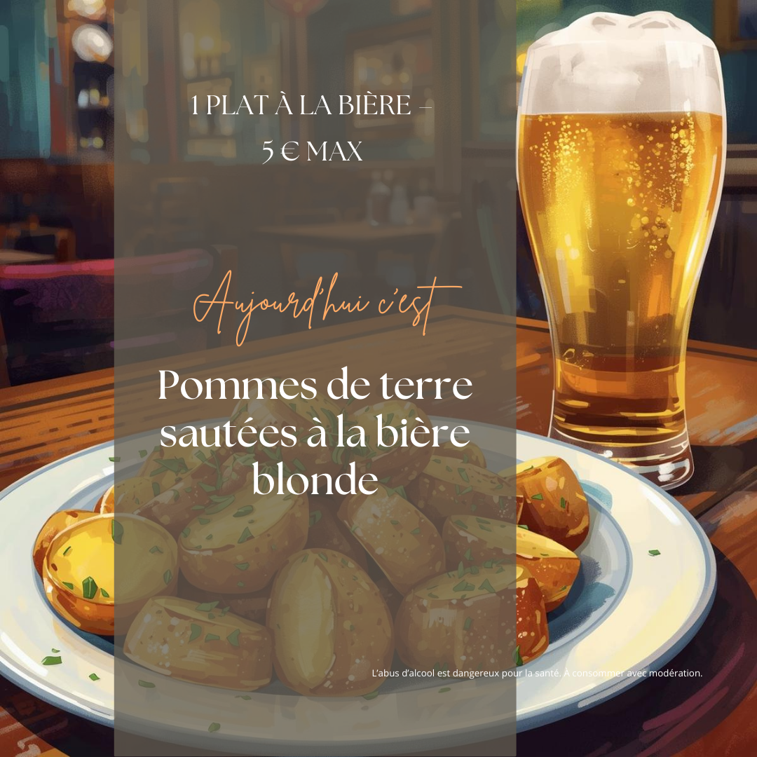 Pommes de terre sautées à la bière blonde