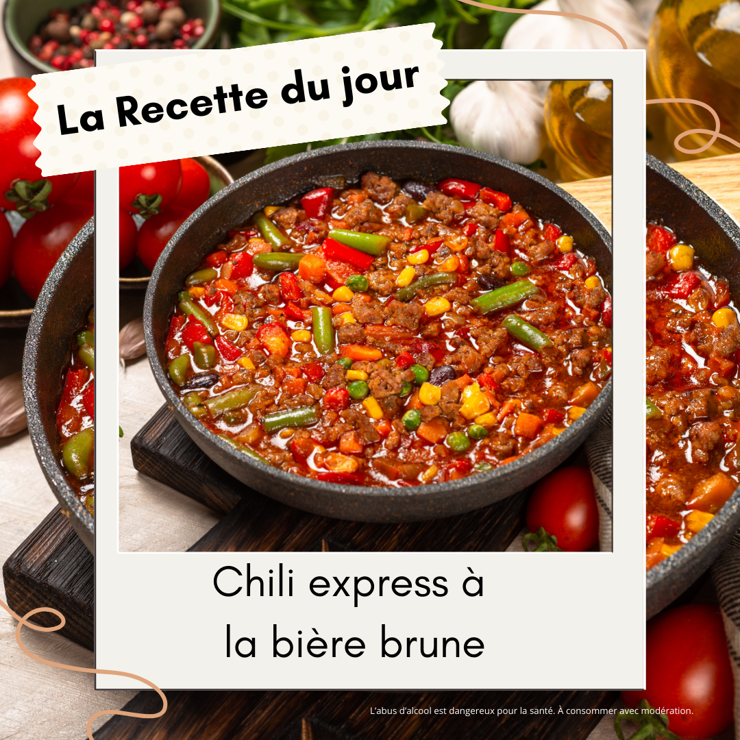 Chili express à la bière brune