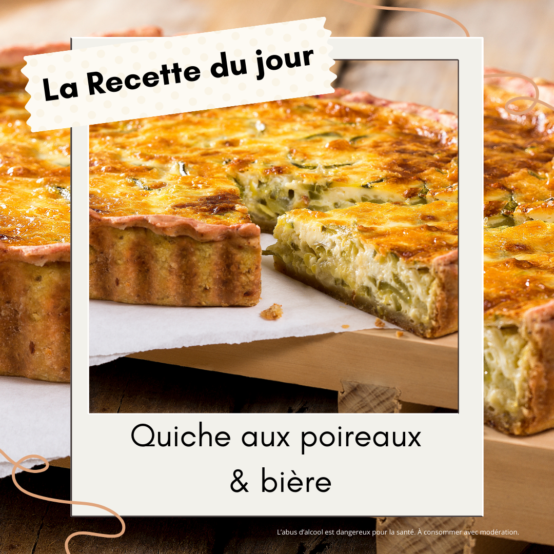 Quiche aux poireaux & bière
