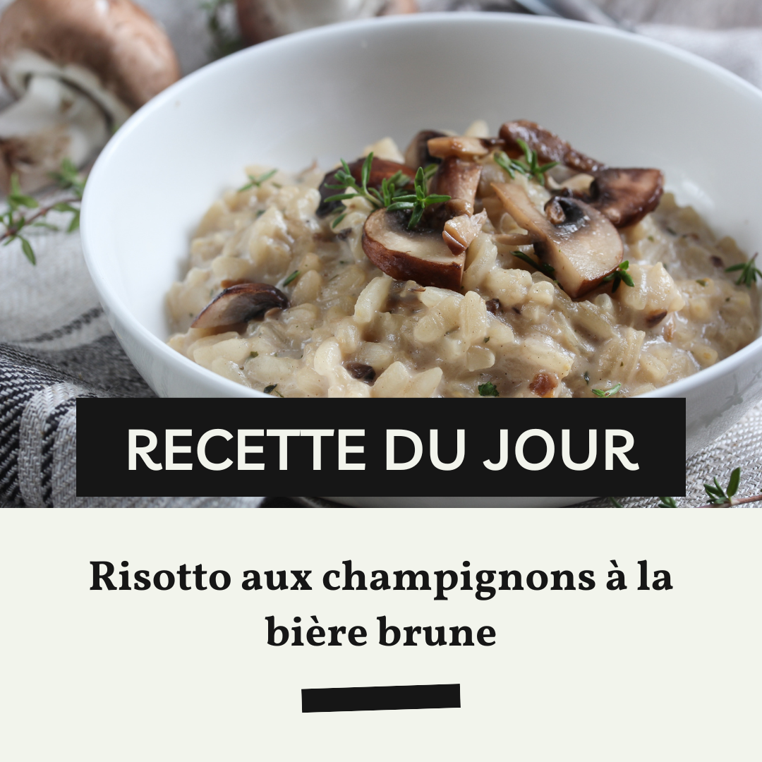 Risotto aux champignons à la bière brune