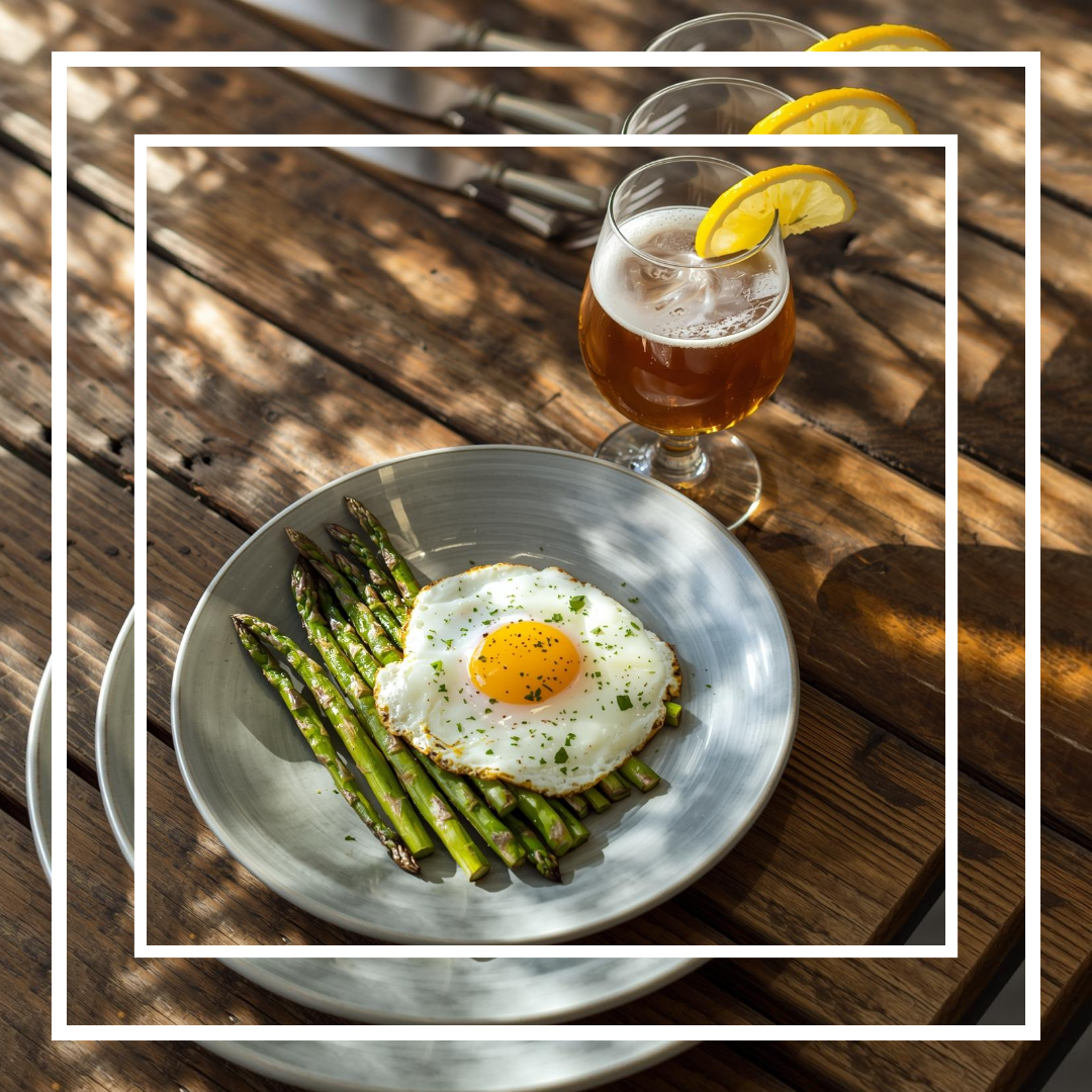 Dégustation sensorielle Asperge grillée, œuf parfait & Saison poivrée